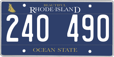 RI license plate 240490