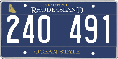 RI license plate 240491