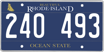RI license plate 240493