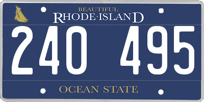 RI license plate 240495