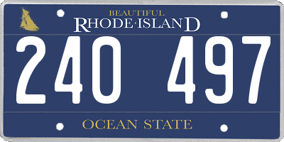 RI license plate 240497