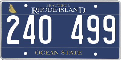 RI license plate 240499
