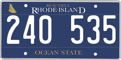 RI license plate 240535
