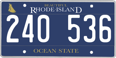 RI license plate 240536