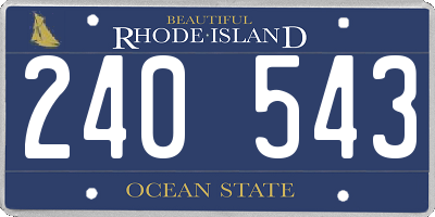 RI license plate 240543