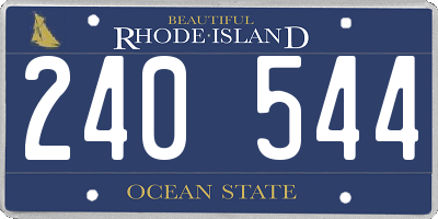 RI license plate 240544