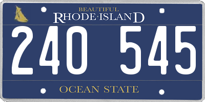RI license plate 240545