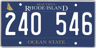 RI license plate 240546