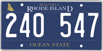 RI license plate 240547