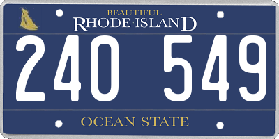 RI license plate 240549