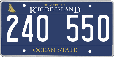 RI license plate 240550