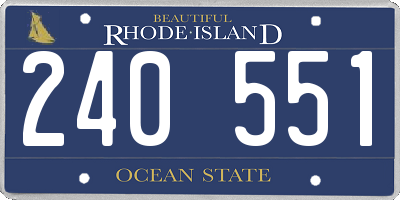 RI license plate 240551