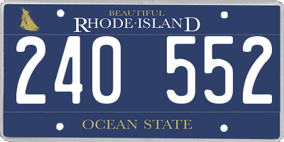 RI license plate 240552