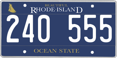 RI license plate 240555