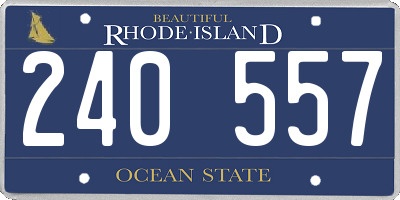 RI license plate 240557