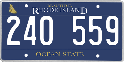 RI license plate 240559