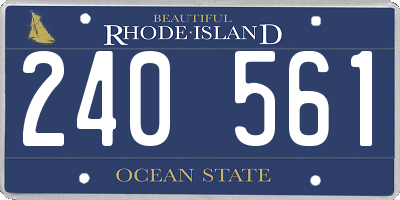 RI license plate 240561