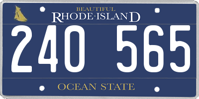 RI license plate 240565