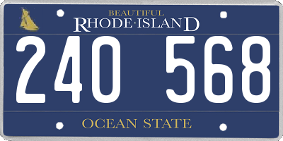 RI license plate 240568