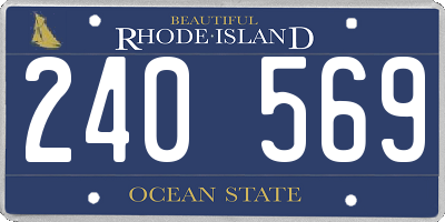 RI license plate 240569