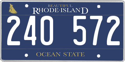 RI license plate 240572