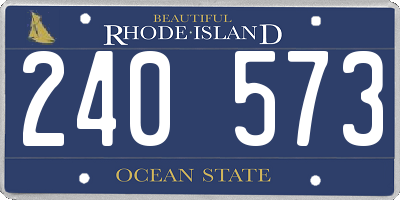 RI license plate 240573