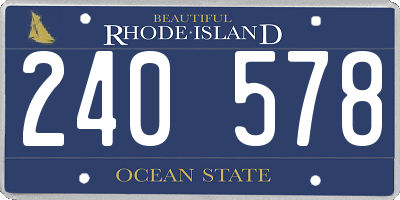 RI license plate 240578