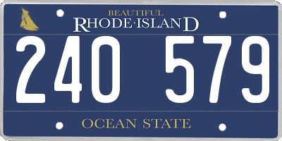 RI license plate 240579