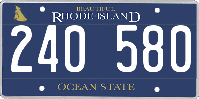 RI license plate 240580