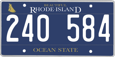 RI license plate 240584
