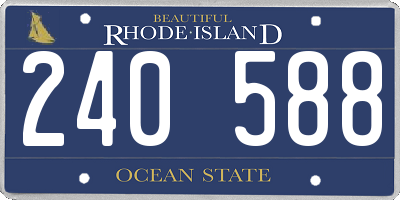 RI license plate 240588