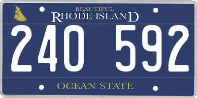 RI license plate 240592
