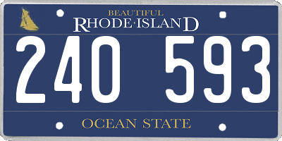 RI license plate 240593