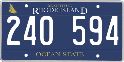 RI license plate 240594