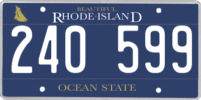 RI license plate 240599