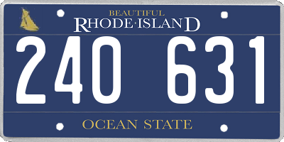 RI license plate 240631