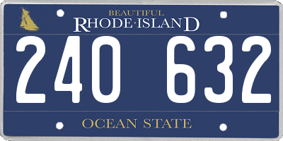 RI license plate 240632
