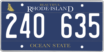RI license plate 240635