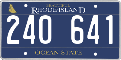 RI license plate 240641