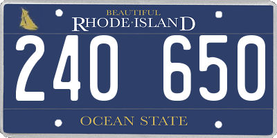 RI license plate 240650