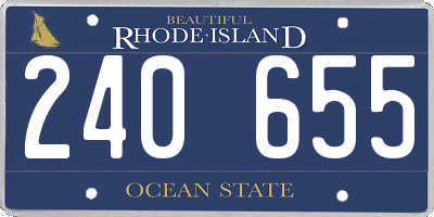 RI license plate 240655