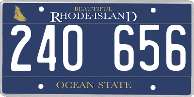 RI license plate 240656