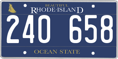 RI license plate 240658
