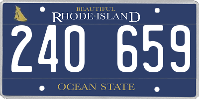 RI license plate 240659