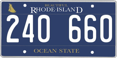 RI license plate 240660