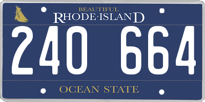 RI license plate 240664