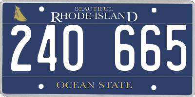 RI license plate 240665
