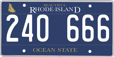 RI license plate 240666