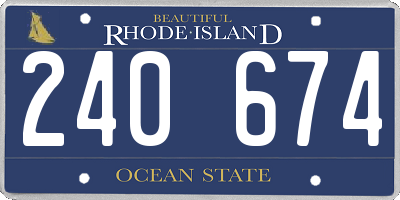 RI license plate 240674
