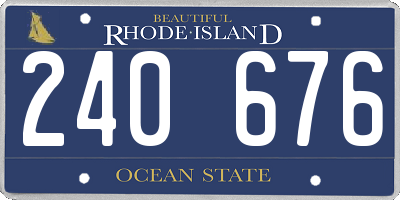 RI license plate 240676